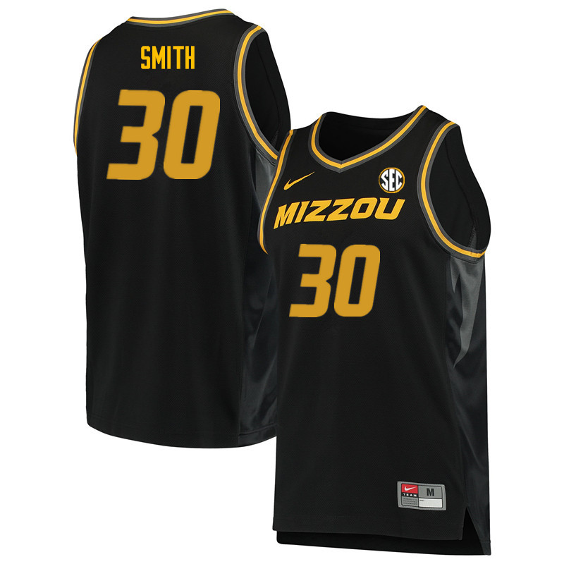 Men #30 Willie Smith Missouri Tigers College Basketball Jerseys Sale-Black